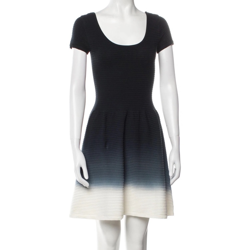 SANDRO Ombre Ribbed Knit Scoopneck Mini Dress size 2